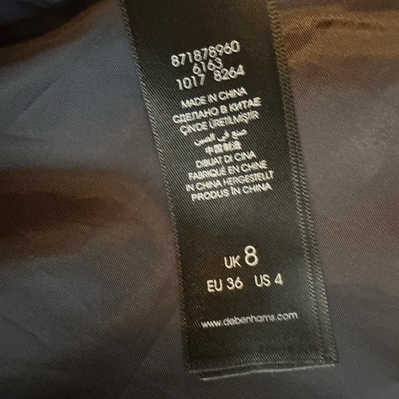 Jasper Conran Women's A-line Textured Knee Length Flare Skirt 4 Navy Blue - Picture 7 of 8